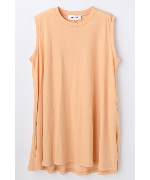 ENFOLD(エンフォルド)の「SLIT A-LINE TANK-TOP(タンクトップ・レディース・ダークグレー/ブラック/ライトベージュ・38)」の3枚目の写真