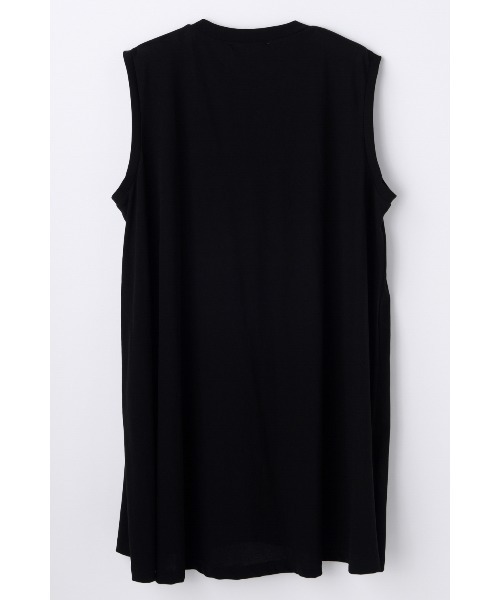 ENFOLD(エンフォルド)の「SLIT A-LINE TANK-TOP(タンクトップ・レディース・ダークグレー/ブラック/ライトベージュ・38)」の4枚目の写真