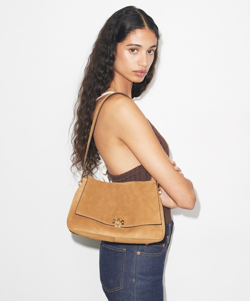 TORY BURCH(トリーバーチ)の「チャーリー スエード ショルダーバッグ(ショルダーバッグ・レディース・ダークブラウン・ONE SIZE)」の6枚目の写真