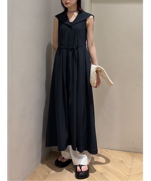 STYLEMIXER(スタイルミキサー)の「ビックカラーパネルラインワンピース(ワンピース・レディース・ネイビー/イエロー/グレー・MEDIUM/SMALL)」の4枚目の写真