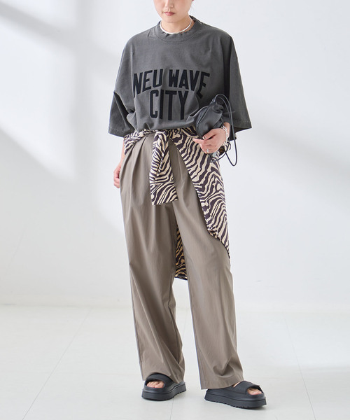 is-ness(イズネス)の「ISNESS MUSIC/イズネス ミュージック NEU WAVE Tシャツ(Tシャツ/カットソー・レディース・チャコールグレー/ベージュ/ホワイト・MEDIUM)」の8枚目の写真