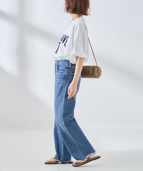 is-ness(イズネス)の「ISNESS MUSIC/イズネス ミュージック NEU WAVE Tシャツ(Tシャツ/カットソー・レディース・チャコールグレー/ベージュ/ホワイト・MEDIUM)」の12枚目の写真