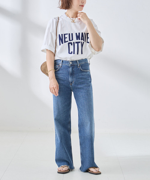 is-ness(イズネス)の「ISNESS MUSIC/イズネス ミュージック NEU WAVE Tシャツ(Tシャツ/カットソー・レディース・チャコールグレー/ベージュ/ホワイト・MEDIUM)」の13枚目の写真