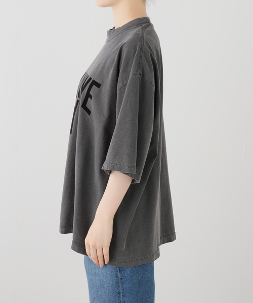 is-ness(イズネス)の「ISNESS MUSIC/イズネス ミュージック NEU WAVE Tシャツ(Tシャツ/カットソー・レディース・チャコールグレー/ベージュ/ホワイト・MEDIUM)」の15枚目の写真
