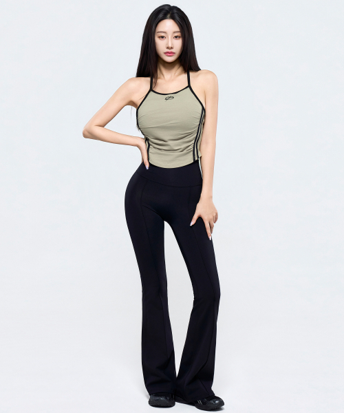 PHYSICAL GARMENTS（フィジカルガーメンツ）の「P5080_キャップ内蔵トラックホルターネックタンクトップ [4COLOR]（Tシャツ/カットソー・レディース・ベージュ/ブラック/ホワイト/グレー・FREE）」の13枚目の写真