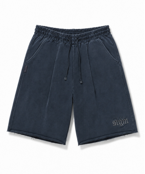 STIGMA(スティグマ)の「RAW-CUT PIGMENT BURMUDA PANTS NAVY(その他パンツ・メンズ・その他・LARGE/MEDIUM/X-LARGE)」の1枚目の写真
