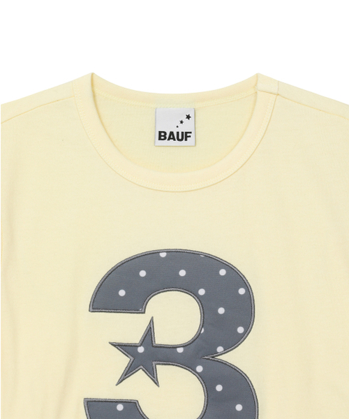 BAUF（バウフ）の「3ロゴドットスリムフィットTシャツ[イエロー]（Tシャツ/カットソー・レディース・その他・FREE）」の4枚目の写真