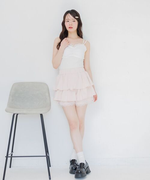 ems excite(エムズエキサイト)の「【2way】クロスストラップキャミ(Tシャツ/カットソー・レディース・ブルー/ナチュラル/ブラック・FREE)」の18枚目の写真