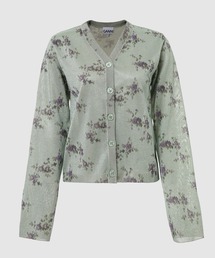 GANNI | Printed metalic Cardigan(カーディガン/ボレロ)