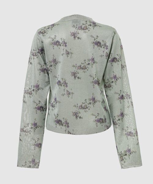 GANNI(ガニー)の「Printed metalic Cardigan(カーディガン/ボレロ・レディース・その他1・S)」の2枚目の写真