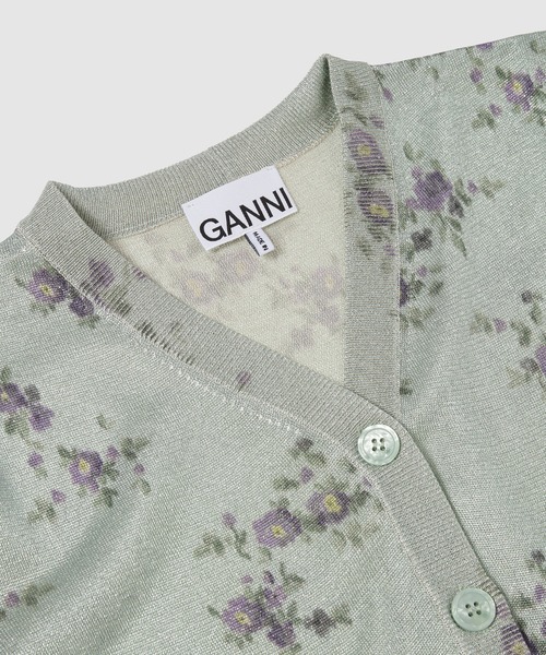 GANNI(ガニー)の「Printed metalic Cardigan(カーディガン/ボレロ・レディース・その他1・S)」の3枚目の写真
