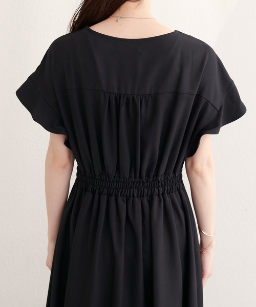 natural couture(ナチュラルクチュール)の「【sherbet line】接触冷感カシュクールフリル袖ワンピース(ワンピース・レディース・ブラック/ブラウン系その他/ベージュ/ボルドー/チャコールグレー/サックスブルー・FREE)」の19枚目の写真