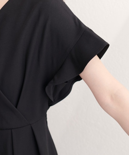 natural couture(ナチュラルクチュール)の「【sherbet line】接触冷感カシュクールフリル袖ワンピース(ワンピース・レディース・ブラック/ブラウン系その他/ベージュ/ボルドー/チャコールグレー/サックスブルー・FREE)」の21枚目の写真