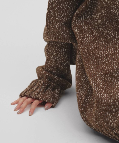 TODAYFUL（トゥデイフル）の「【TODAYFUL/トゥデイフル】Boyfriend Knit Cardigan/ボーイフレンドニットカーディガン（カーディガン/ボレロ・レディース・ブラック/ブラウン・FREE）」の4枚目の写真