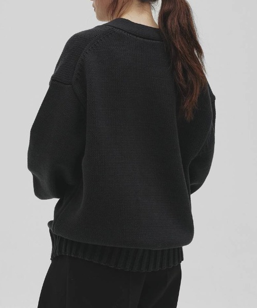 TODAYFUL（トゥデイフル）の「【TODAYFUL/トゥデイフル】Boyfriend Knit Cardigan/ボーイフレンドニットカーディガン（カーディガン/ボレロ・レディース・ブラック/ブラウン・FREE）」の13枚目の写真