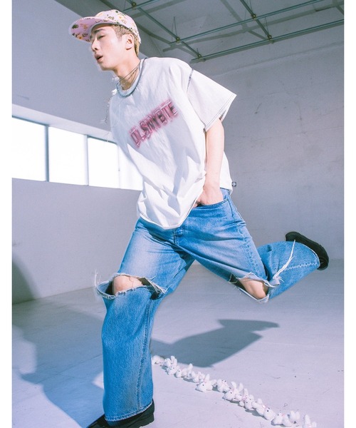 Little sunny bite（リトルサニーバイト）の「【Little Sunny Bite 】logo big tee（Tシャツ/カットソー・レディース・ブラック/ピンク/ホワイト・MEDIUM/SMALL）」の2枚目の写真