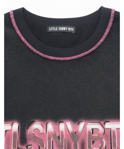 Little sunny bite（リトルサニーバイト）の「【Little Sunny Bite 】logo big tee（Tシャツ/カットソー・レディース・ブラック/ピンク/ホワイト・MEDIUM/SMALL）」の5枚目の写真