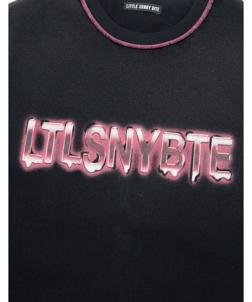 Little sunny bite（リトルサニーバイト）の「【Little Sunny Bite 】logo big tee（Tシャツ/カットソー・レディース・ブラック/ピンク/ホワイト・MEDIUM/SMALL）」の6枚目の写真