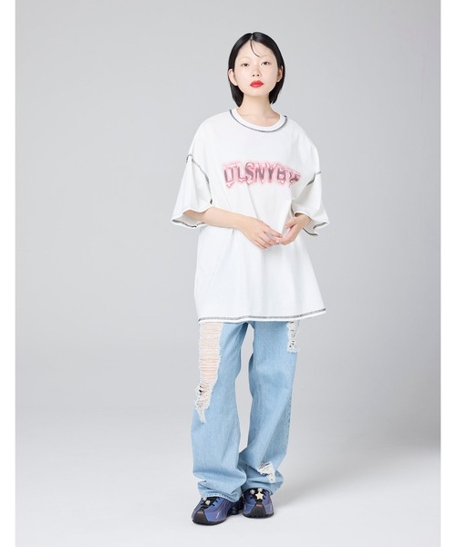 Little sunny bite（リトルサニーバイト）の「【Little Sunny Bite 】logo big tee（Tシャツ/カットソー・レディース・ブラック/ピンク/ホワイト・MEDIUM/SMALL）」の14枚目の写真