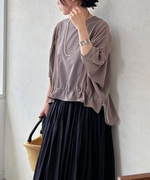un dix cors | 異素材シャーリングプルオーバー(Tシャツ/カットソー)