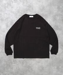 【FFEIN(フェイン)】ワンポイントロゴ刺繍ロンT / 刺繍 ロゴ クルーネック ワンポイント 長袖
