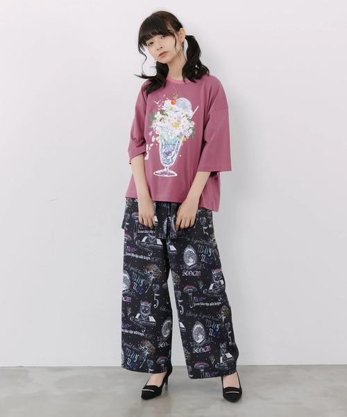 ScoLar(スカラー)の「ScoLar/スカラー ビスチェ付き 総柄パンツ(その他パンツ・レディース・アイボリー/ブラック・FREE)」の12枚目の写真