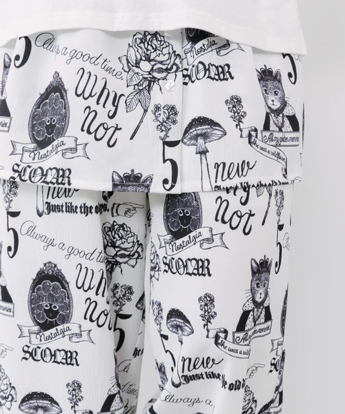 ScoLar(スカラー)の「ScoLar/スカラー ビスチェ付き 総柄パンツ(その他パンツ・レディース・アイボリー/ブラック・FREE)」の20枚目の写真