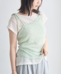 RETRO GIRL | 【セットアイテム】肩リボンキャミ×カットセット(Tシャツ/カットソー)