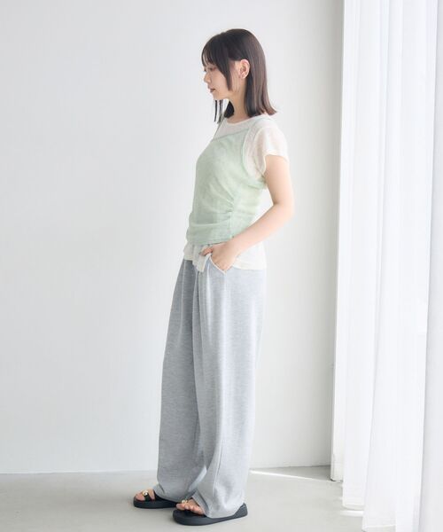 RETRO GIRL(レトロガール)の「【セットアイテム】肩リボンキャミ×カットセット(Tシャツ/カットソー・レディース・グリーン/ブラウン/ライトグレー・FREE)」の12枚目の写真