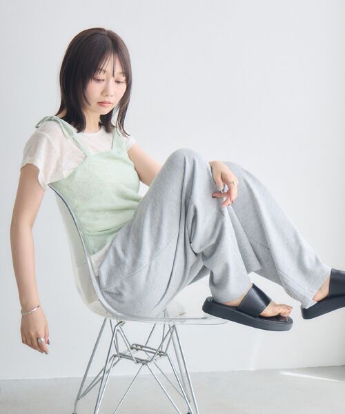 RETRO GIRL(レトロガール)の「【セットアイテム】肩リボンキャミ×カットセット(Tシャツ/カットソー・レディース・グリーン/ブラウン/ライトグレー・FREE)」の14枚目の写真