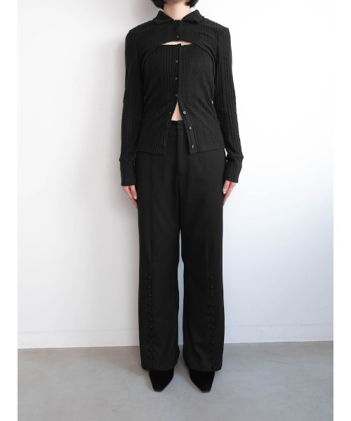 sahara(サハラ)の「【26AW PRE ORDER】Button Line Pants(その他パンツ・レディース・ブラック/グレー/ブラウン・FREE)」の15枚目の写真