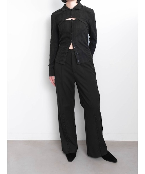 sahara(サハラ)の「【26AW PRE ORDER】Button Line Pants(その他パンツ・レディース・ブラック/グレー/ブラウン・FREE)」の16枚目の写真
