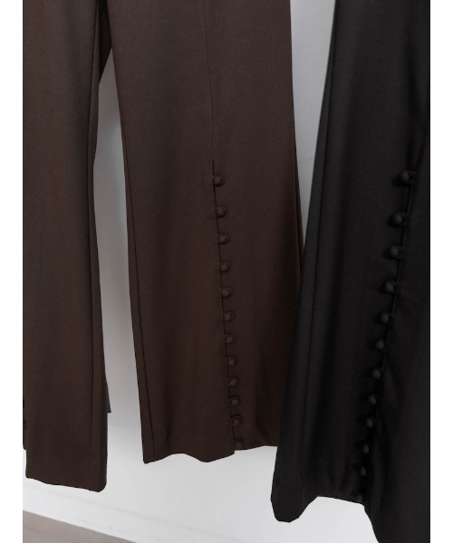 sahara(サハラ)の「【26AW PRE ORDER】Button Line Pants(その他パンツ・レディース・ブラック/グレー/ブラウン・FREE)」の4枚目の写真