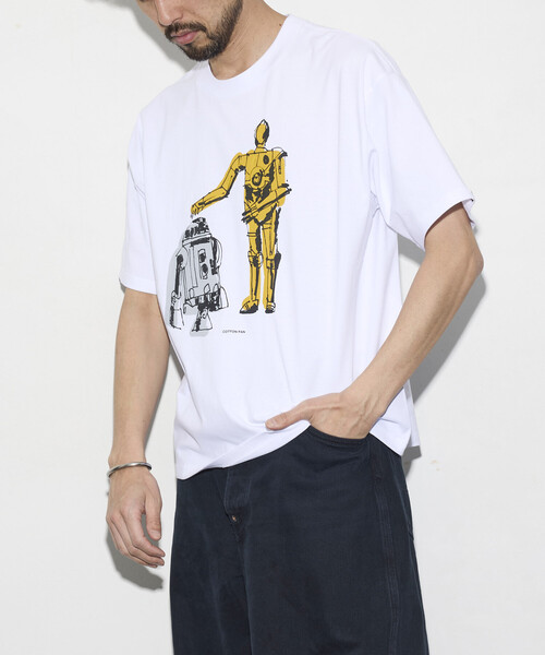 cotton pan(コットンパン)の「COTTON PAN/コットンパン × Firsthand 別注 リラックスフィット プリント クルーネック Tシャツ / 名コンビ(Tシャツ/カットソー・メンズ・ブラック/ホワイト・LARGE/MEDIUM)」の14枚目の写真