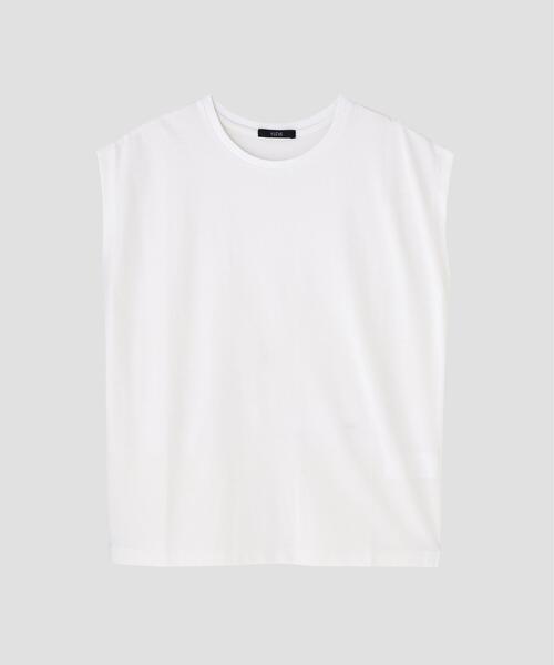 YLEVE(イレーヴ)の「YLEVE / ORGANIC COTTON BIO SLEEVELESS T-SHIRT(Tシャツ/カットソー・レディース・ブラウン/イエロー/ネイビー/ホワイト・1)」の2枚目の写真