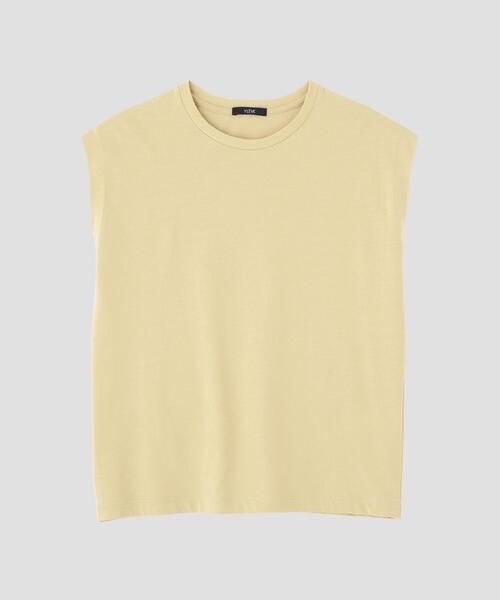 YLEVE(イレーヴ)の「YLEVE / ORGANIC COTTON BIO SLEEVELESS T-SHIRT(Tシャツ/カットソー・レディース・ブラウン/イエロー/ネイビー/ホワイト・1)」の4枚目の写真