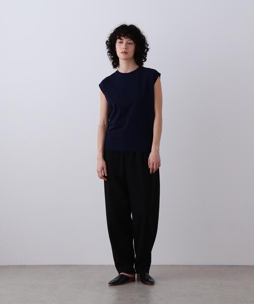 YLEVE(イレーヴ)の「YLEVE / ORGANIC COTTON BIO SLEEVELESS T-SHIRT(Tシャツ/カットソー・レディース・ブラウン/イエロー/ネイビー/ホワイト・1)」の8枚目の写真