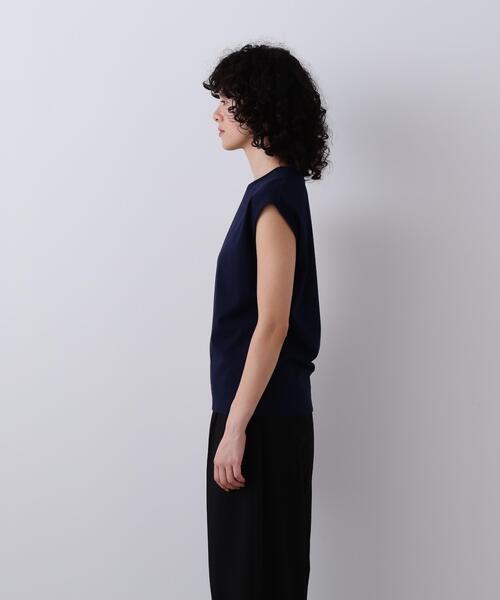 YLEVE(イレーヴ)の「YLEVE / ORGANIC COTTON BIO SLEEVELESS T-SHIRT(Tシャツ/カットソー・レディース・ブラウン/イエロー/ネイビー/ホワイト・1)」の9枚目の写真