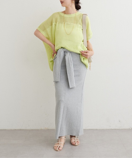 LARUTA(ラルータ)の「【LARUTA】ロゴメッシュニットプルオーバー(ニット/セーター・レディース・ブラウン/オフホワイト/イエロー・FREE)」の21枚目の写真