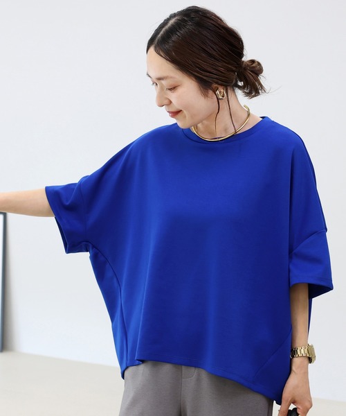 Aletta vita(アレッタビータ)の「ライトポンチドロップショルダーゆるプルオーバー(Tシャツ/カットソー・レディース・ブルー/ブラック/オフホワイト・M)」の14枚目の写真