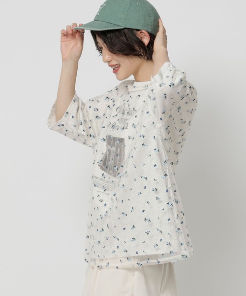niko and...（ニコアンド）の「チュール刺繍BIGプルオーバー（その他トップス・レディース・ブラック/オフホワイト・FREE）」の3枚目の写真