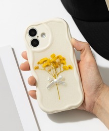 emonique（エモニーク）の「iPhoneケース スマホケース 花柄 ドライフラワー フラワー リボン【iPhoneSE/13/14/15/16/16pro/17/17pro/16e/17e対応】（スマホケース/カバー）」