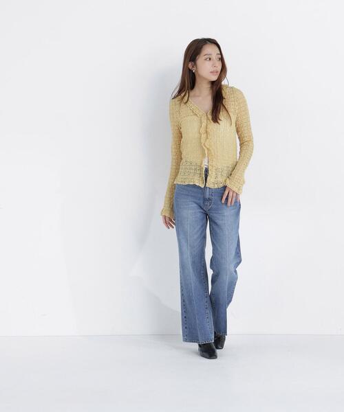NATURAL BEAUTY BASIC(ナチュラルビューティーベーシック)の「シアーレースカーディガン(カーディガン/ボレロ・レディース・オフホワイト/ブラック/イエロー・フリ-)」の17枚目の写真