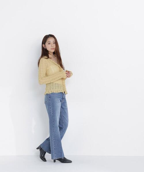 NATURAL BEAUTY BASIC(ナチュラルビューティーベーシック)の「シアーレースカーディガン(カーディガン/ボレロ・レディース・オフホワイト/ブラック/イエロー・フリ-)」の19枚目の写真