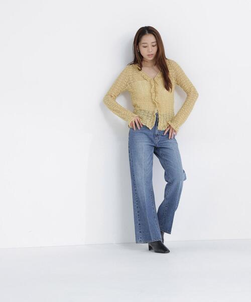 NATURAL BEAUTY BASIC(ナチュラルビューティーベーシック)の「シアーレースカーディガン(カーディガン/ボレロ・レディース・オフホワイト/ブラック/イエロー・フリ-)」の21枚目の写真