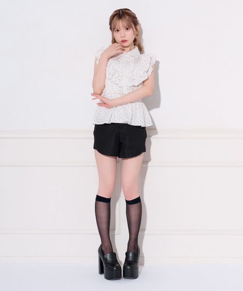 apres jour(アプレジュール)の「ペプラムフリルブラウス(シャツ/ブラウス・レディース・ドット/オフホワイト・X-LARGE/フリー)」の11枚目の写真