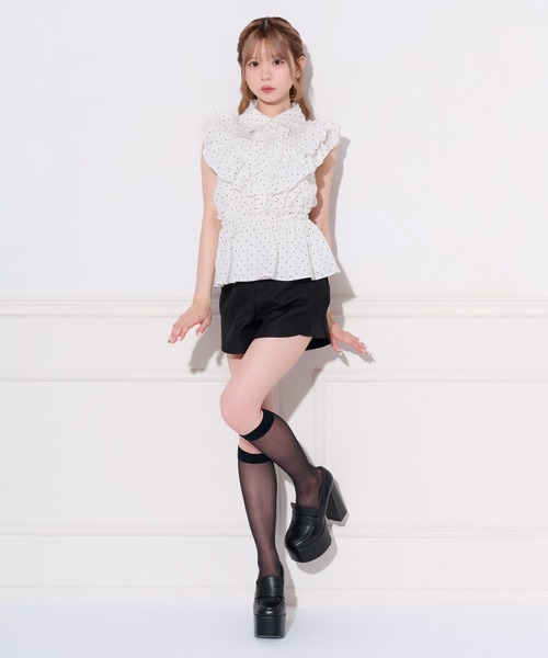 apres jour(アプレジュール)の「ペプラムフリルブラウス(シャツ/ブラウス・レディース・ドット/オフホワイト・X-LARGE/フリー)」の12枚目の写真