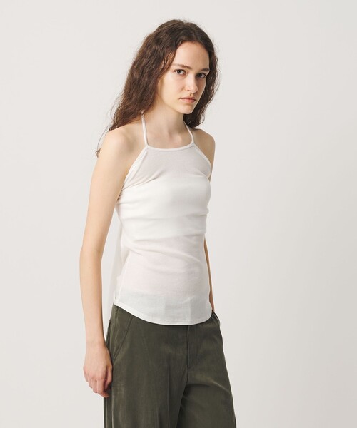 ATTISESSION（アティセッション）の「＜ATTISESSION＞コットンカシミヤ ホルターネックカットソー（Tシャツ/カットソー・レディース・ホワイト/ライトグレー/コバルトブルー・FREE）」の6枚目の写真