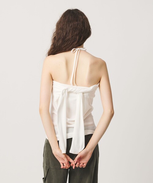 ATTISESSION（アティセッション）の「＜ATTISESSION＞コットンカシミヤ ホルターネックカットソー（Tシャツ/カットソー・レディース・ホワイト/ライトグレー/コバルトブルー・FREE）」の7枚目の写真