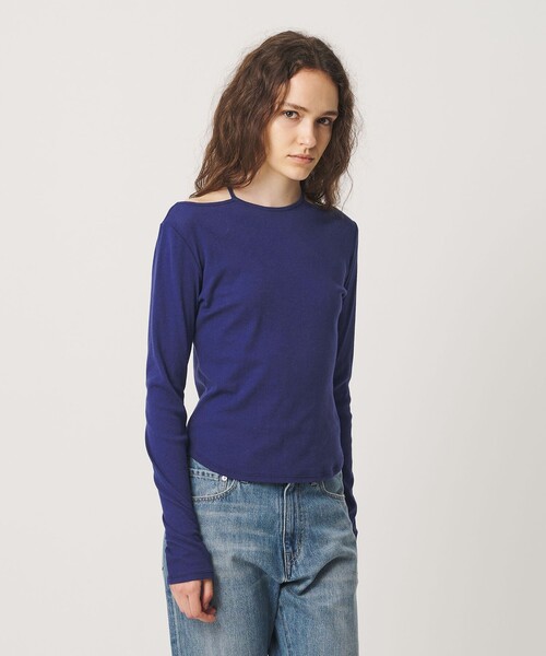 ATTISESSION（アティセッション）の「＜ATTISESSION＞コットンカシミヤ ホルターネックカットソー（Tシャツ/カットソー・レディース・ホワイト/ライトグレー/コバルトブルー・FREE）」の9枚目の写真